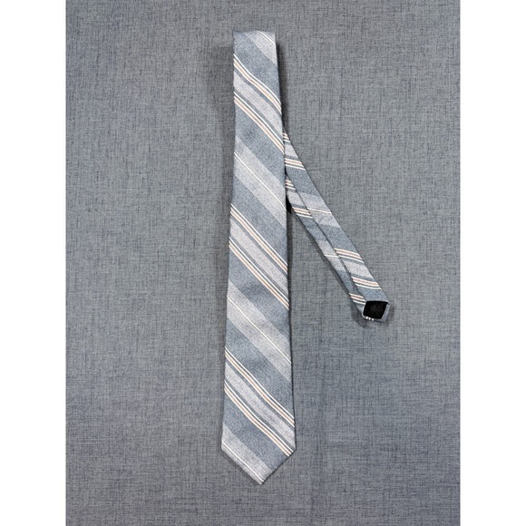 Mervyns Other - Vintage Mervyns Collection Tie Blue Gray Striped Polyester Classic USA